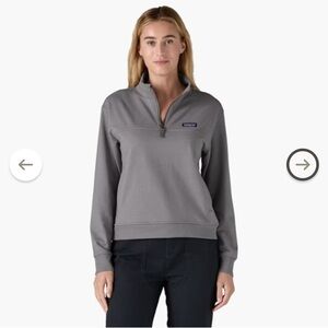 Patagonia Ahnya Women's Heather Gray Half-Zip Pullover